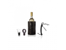 Set de Vinos Clásico (1 enfriador, 1 tapón, 1 descorchador, 1 corta gotas)